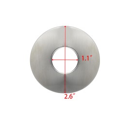 LC LICTOP 2.6" Round Split Flange Stainless Steel Wall Mounted Faucet Escutcheons Plate Pipe Plumbing Cover for Balcony Kitchen Bathroom Garden Pond Pool - Fit for Pipe Diameter of 1.1-Inch,12Pcs