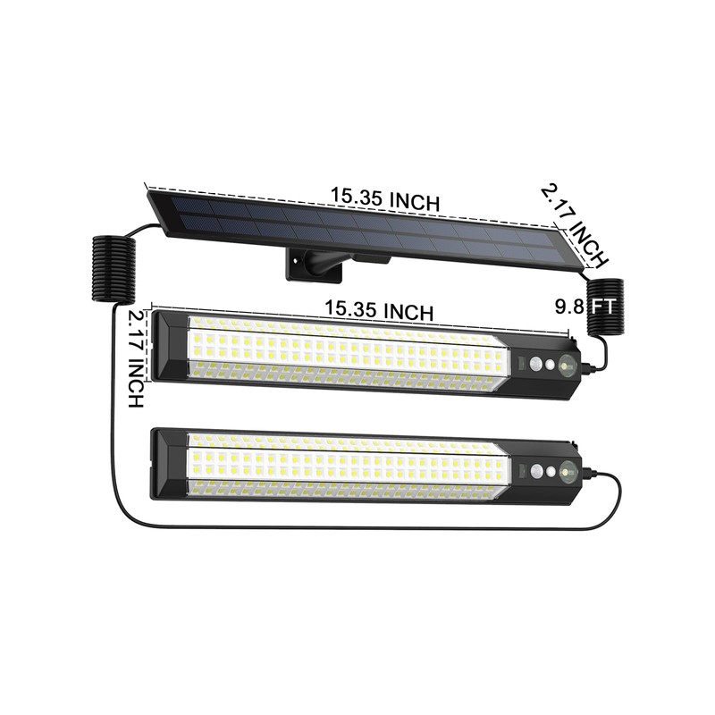 High Brightness Solar Motion Sensor Light, Motion Activated, Auto On/Off