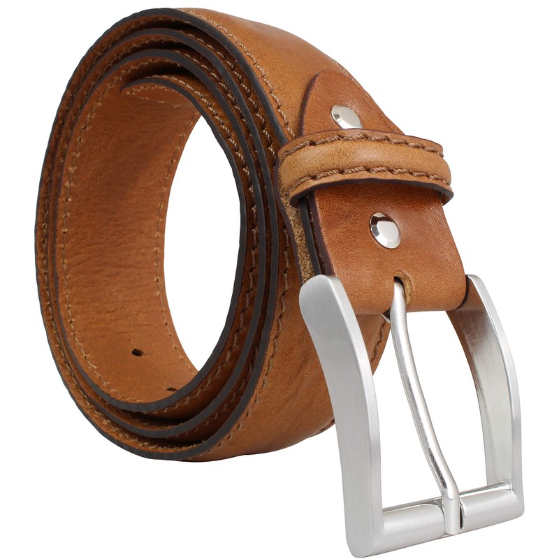 BELTINGER Full Cowhide Leather Belt with Stitching 4 cm Leather