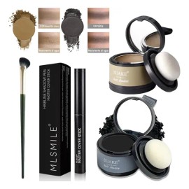 Polvo De Maquillaje De Fibra Capilar Cubre Raíz Cabello 2pzs                                                                                          