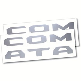 (2 Sets) Prime Series UV Weatherproof Vinyl Decals Precut for Tailgate Letter Inserts Compatible 2024-2025 Toyota Tacoma (Metallic Silver)