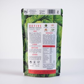 Grass & Co. Super Greens | Active Greens | Daily Vitality & Wellbeing Supplement | Vegan-Friendly | Apple & Ginger Flavour | 30 Day Supply