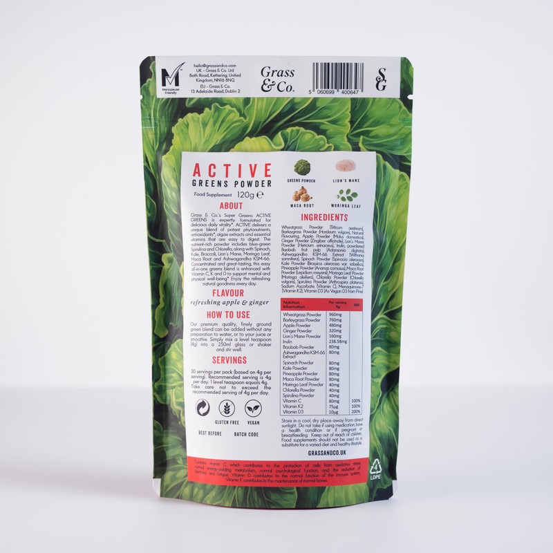 Grass & Co. Super Greens | Active Greens | Daily