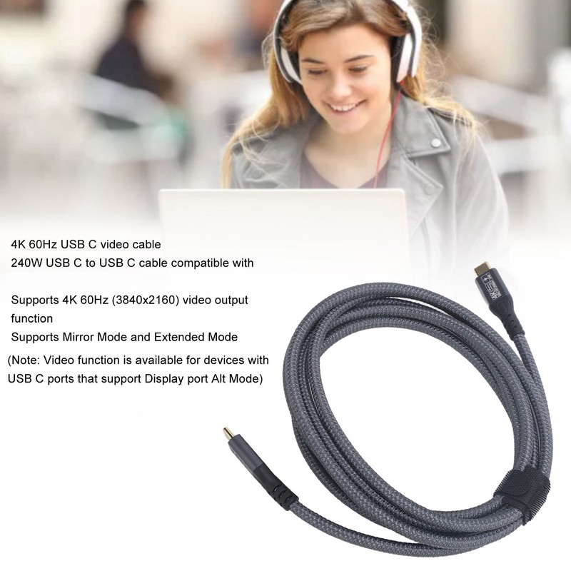 USB C to USB C Cable Support 20Gbps Data Transfer