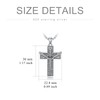 ROMANTICWORK Cross Necklace 925 Sterling Silver Sword Cross Necklace Cross