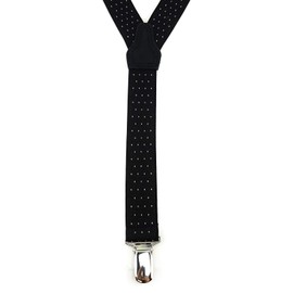 TigerTie Children's Y-shaped braces with 3 extra strong clips, high-quality workmanship, width 25 mm, black silver