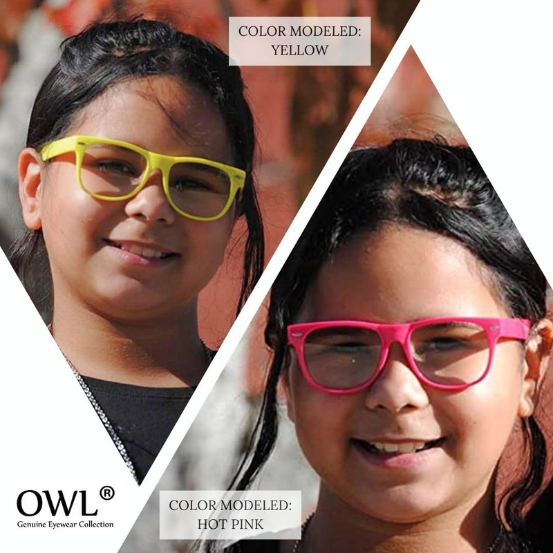 Orange Kids Clear Lens Glasses Protect Child's Eyes UVB UVA