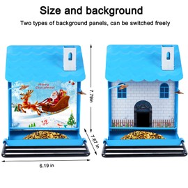 BEUTFQL Bird Feeders for Outdoors, Durable Metal Bird House, Waterproof Wild BirdFeeders and Ideal Gifts for Birds Lovers, Garden Decorations (not Included Camera)