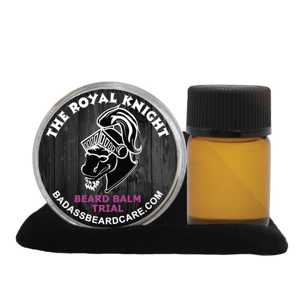 Badass Beard Care Beard Oil and Balm Trial Pack For Men - The Royal Knight Scent - Natural Ingredients, Keeps Beard and Mustache Full, Soft and Healthy, Reduce Itchy & Promote Healthy Growth