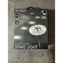 Bytech LED Solar Ground Lights, 1 LED Disc Puck Light for Pathway IPX4