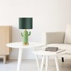 Navaris Green Cactus Table Lamp - Small Lamp 12.8" Tall