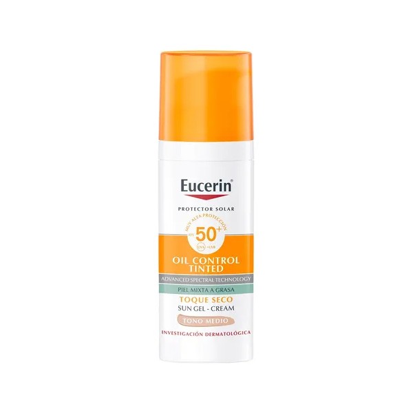 Eucerin oil control toque seco protector solar facial medio fps50