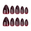 ONPRESS 30Pcs Wine Red Press on Nails Short Almond Fake