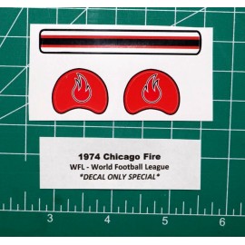 1974 WFL Chicago Fire Football Gumball Helmets *DIECUT DECALS ONLY* WORLD OPI