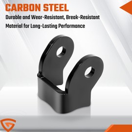 Heavy Duty Shock Brackets for Off-Road Trailers, Thick Weld-On Shock Mounts, Curved Black(1 Pair)