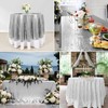 WISPET Silver Sequin Tablecloth 108" Round Sparkly Drape Table Cloths