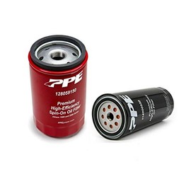 PPE Double Deep Spin On Transmission Filter 128059150 & 5 Micron Premium High-Efficiency Oil Filter 114000550 Compatible with 2001-2019 Chevy/GMC 6.6 LB7 LLY LBZ LMM LML L5P Duramax Diesel