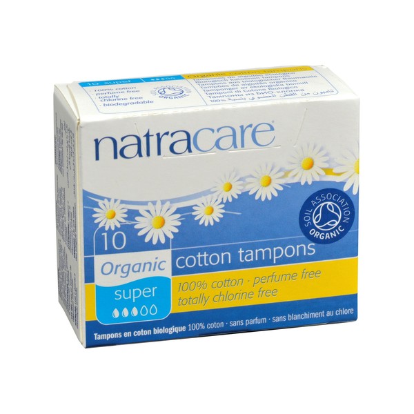 Natracare Organic Tampons Non-Applicator Super
                            10 Count