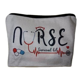 Kulturbeutel Krankenschwester Nurse Survival Kit 26 x 18 cm Portemonnaie Geldbörse Kosmetiktasche Deko MU K60