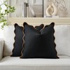 Scalloped Pillow Covers Set of 2 for Living Room |