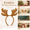 Plush Reindeer Antlers Headband Christmas Holiday Party Accessory
