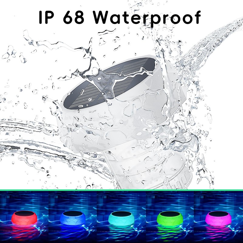 BASON LIGHTING Solar Powered Floating Pool Light with Chlorine Tablet