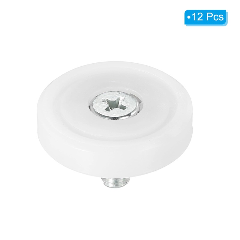 PATIKIL 29mm Drawer Rollers, 12 Plastic Drawer Pulley Replacement Wheels