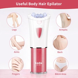 Women's Face Epilator - Epilator Women's Face - Wireless Electric Epilator with LED - Hair Removal for Women/Face/Genital Area/Body/Armpit/Leg/Bikini Area/Arms