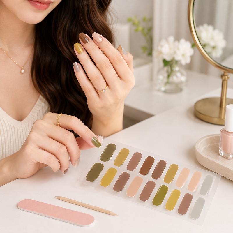 Semi-Cured Gel Nail Wraps for DIY Manicure – 16/20/22 Full-Cover