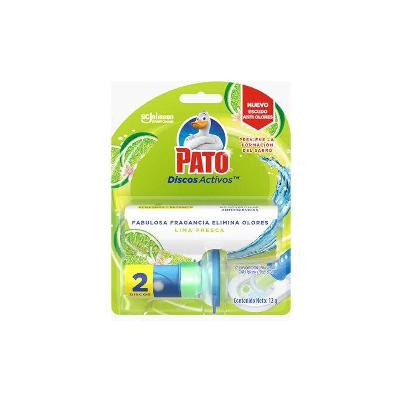 Pato Discos Activos Gel Limpiador para Sanitarios, Lima Fresca, 1
