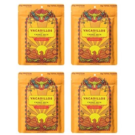 Vacadillos Beef Jerky Snack Packs Carne Seca, Habanero 4-Pack