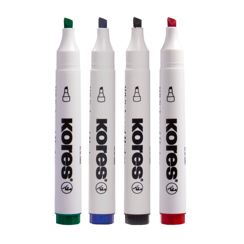 Kores - Coloured Whiteboard Marker Pens - K-Marker XW2, Chisel