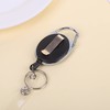 2Pcs Retractable Keyring Retractable Badge Reel Easy Pull Extendable Carabiner