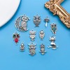 Youdiyla 66Pieces Owl Series Antique Silver Pendant Jewelry Making DIY