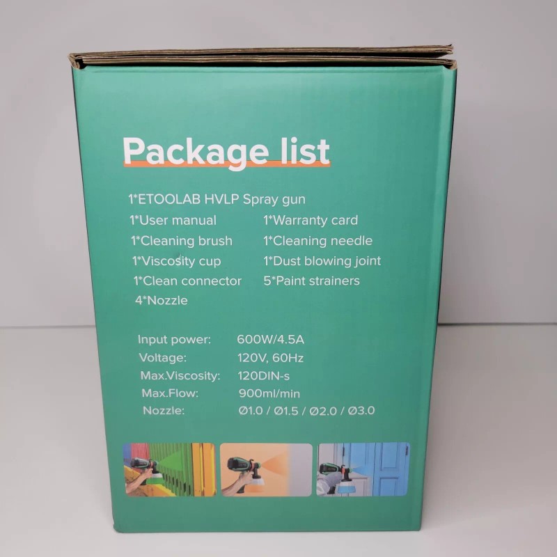 ETOOLAB Paint Sprayer 600W HVLP Electric Paint Spray Gun ETB003