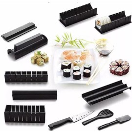 Kitchen Is Life New 11 PCs Sushi  Making Kit For Beginners -easy And Fun - includes sushi Knife