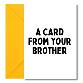LimaLima Funny Brother Or Sister Birthday Card Older Younger Adult Perfect For 18th 19th 21st 30th 40th 50th (From Brother)