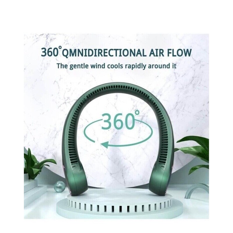 PenKou NEW ❗️Dark Green❗️ Portable Neck Fan, Hands Free Bladeless