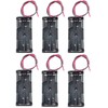 WAYLLSHINE 6PCS 2 x 1.5V AAA Battery Spring Clip Black