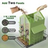 FlowaFoli Bird Feeders for Outdoors, Metal Bird Feeder with Double