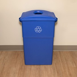 Genuine Joe 98219 23-Gal Recycling Bin Round Cutout Lid