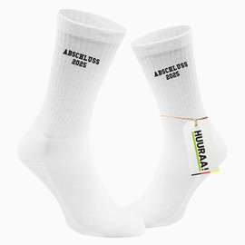 Huuraa Unisex Tennis Socks Graduation 2025 Graduation Gift Size 42/46 White Graduation 2025 Present
