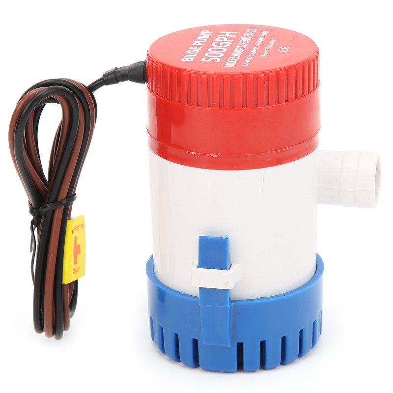 12V Blige Water Pump 3/4in Hose Outlet 500GPH Electric SemiOpen
