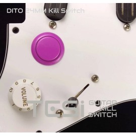 Tesi DITO Snap-in 24MM Momentary Arcade Button Guitar Kill Switch Pink