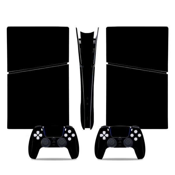 Skin Sticker Compatible with PS5 Slim Digital Console, Protective Black