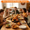 Vertical Cast Iron Chicken Roaster with Drip Pan for Juicy