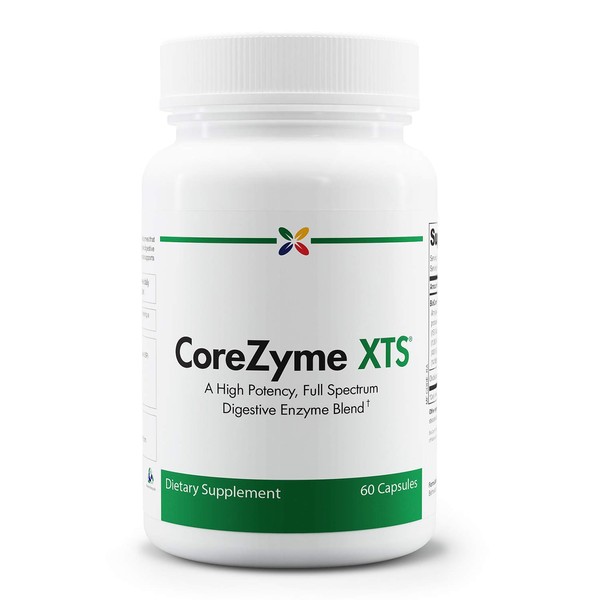 Stop Aging Now - CoreZyme XTS - Full Spectrum Digestive Enzymes Blend - Immune Support, Healthy Digestion, Nausea, Bloating & Gas Relief - Lactase, Protease, Amylase, Ox Bile Extract - 60 Caps