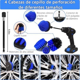 Juego de Cepillos de Limpieza para Coche de 27 Piezas, Kit Profesional para el Cuidado del Coche, Limpieza Completa del Coche, Adecuado para Ruedas...