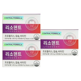 Central Formula Resodent 1450mg x 60 tablets (3) / 센트럴포뮬러 리소덴트 1450mg x 60정 3개