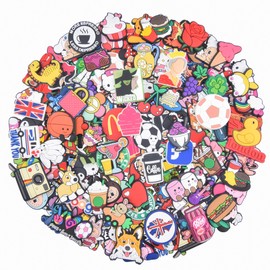 VZDIOR 30 Pieces Women Lovely Animals Shoe Charms Pink Butterfly Dogs Clog Shoes Accessories